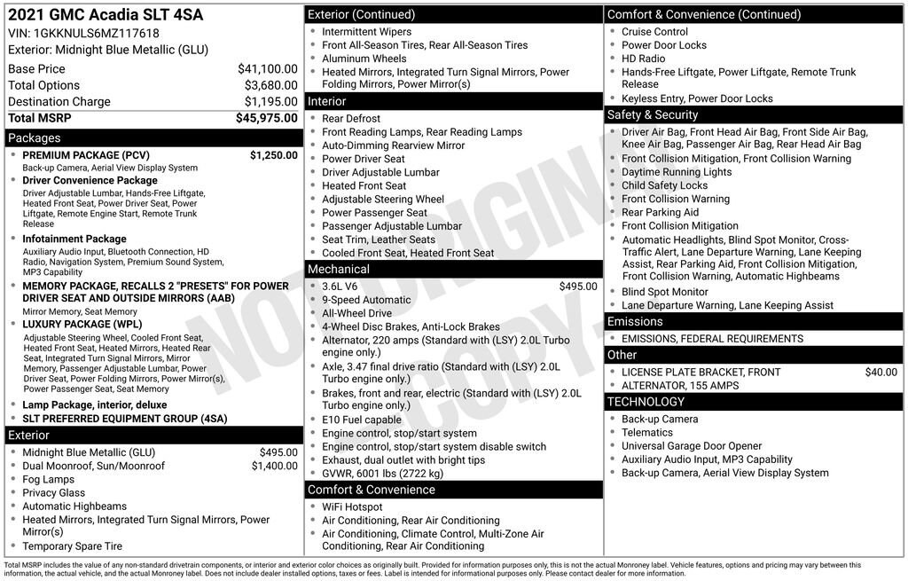 Used 2021 GMC Acadia SLT SUV