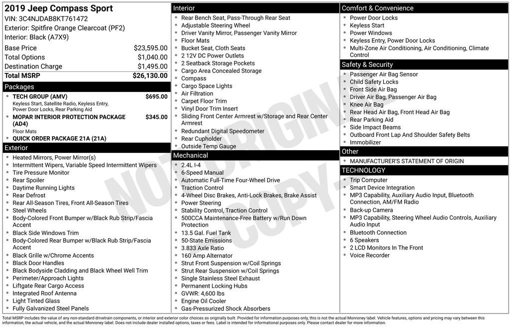 Used 2019 Jeep Compass Sport