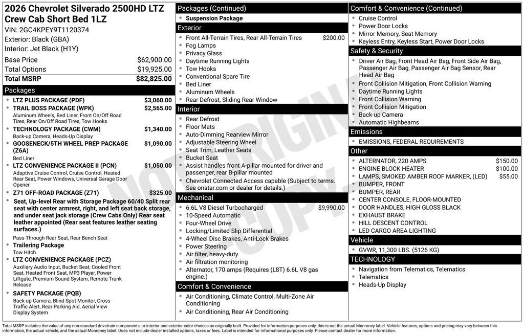 New 2026 Chevrolet Silverado 2500 HD LTZ Truck