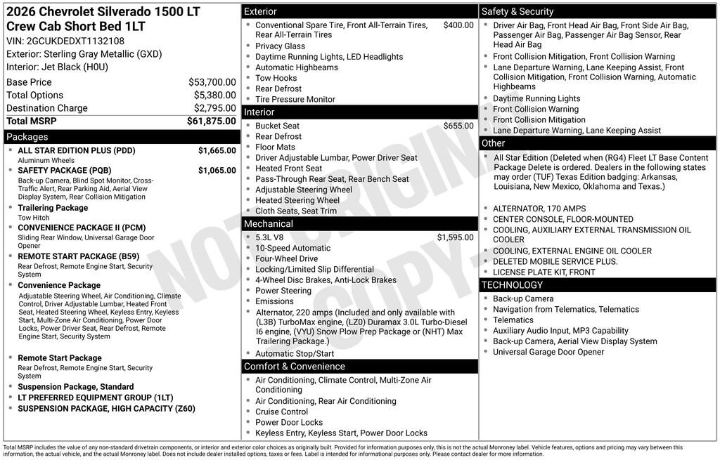 New 2026 Chevrolet Silverado 1500 LT Truck