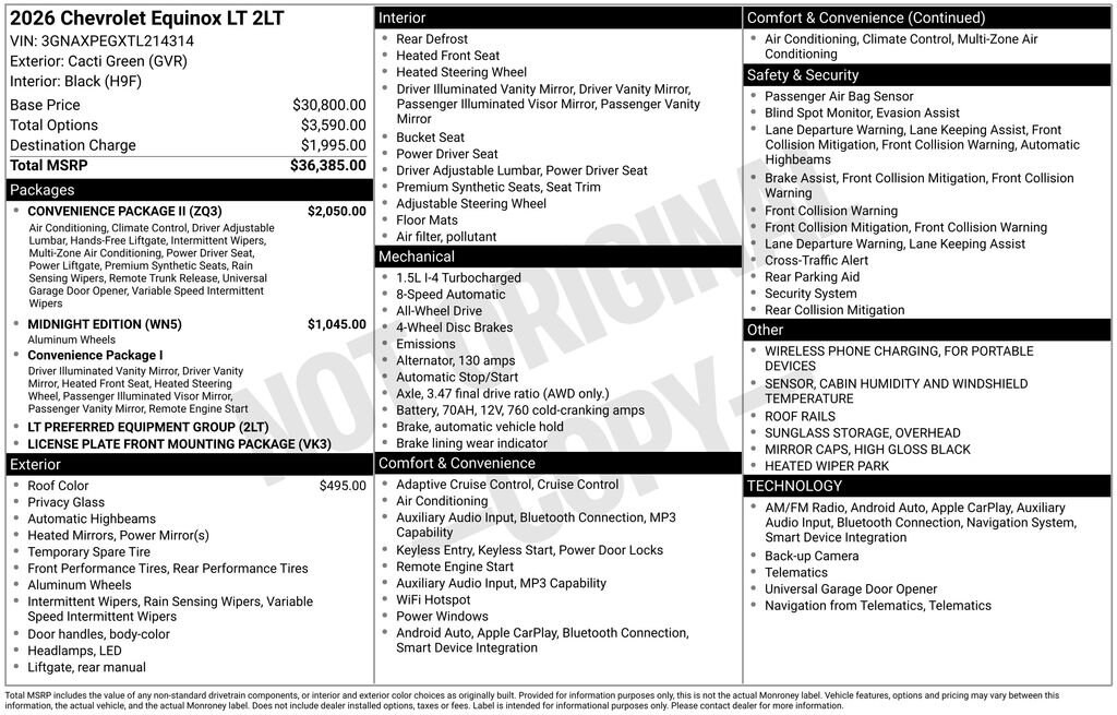 New 2026 Chevrolet Equinox LT SUV