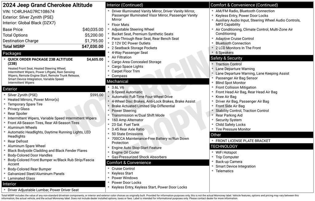 Used 2024 Jeep Grand Cherokee Altitude