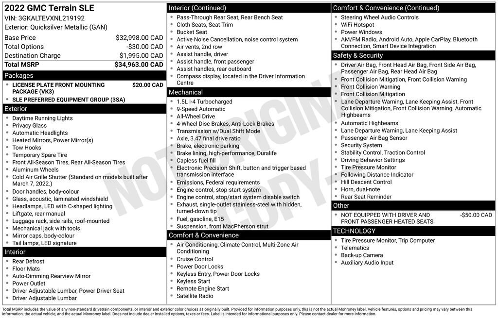Used 2022 GMC Terrain SLE SUV