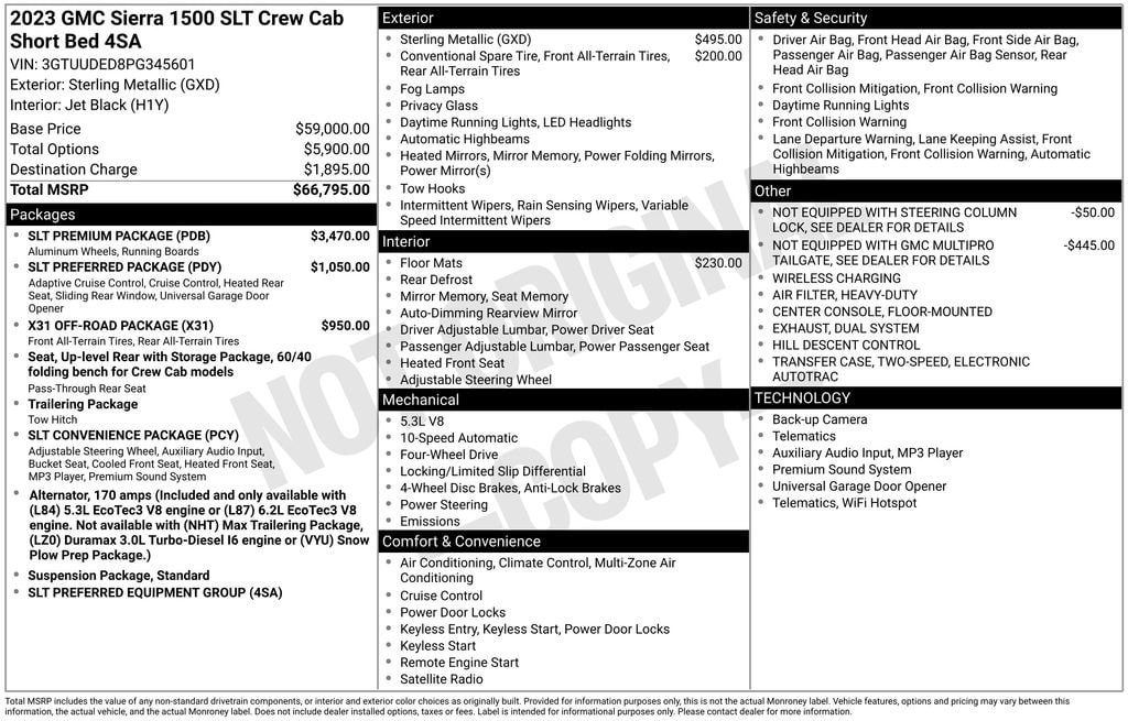 Used 2023 GMC Sierra 1500 SLT Truck