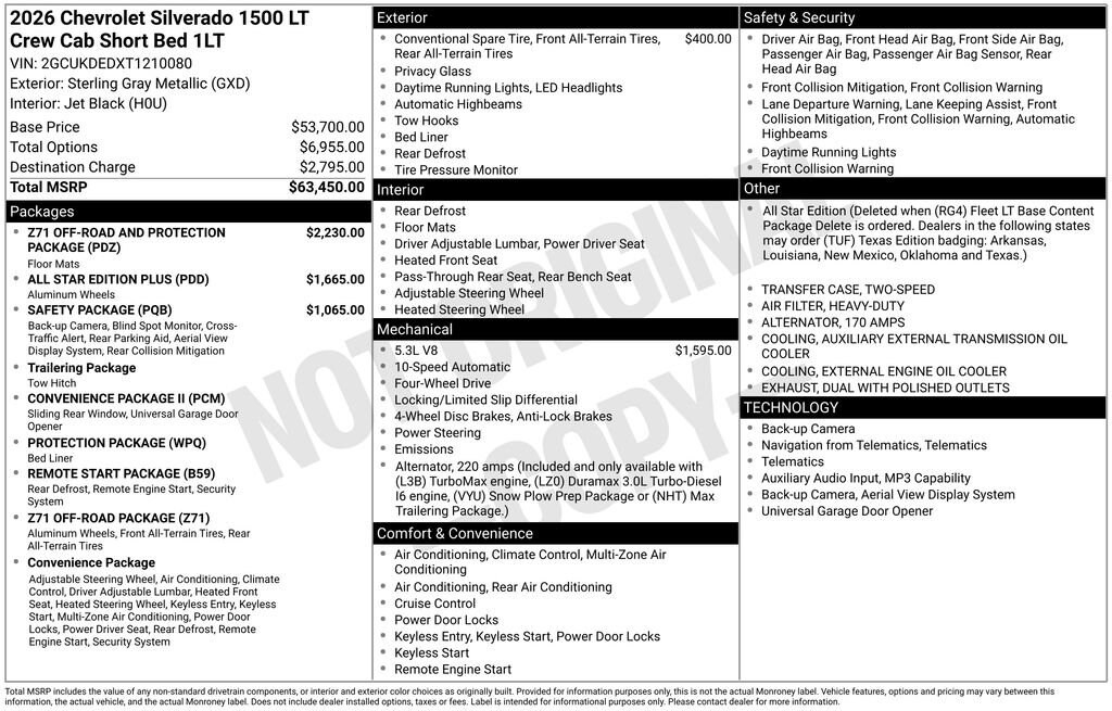New 2026 Chevrolet Silverado 1500 LT Truck