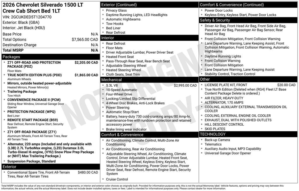 New 2026 Chevrolet Silverado 1500 LT Truck