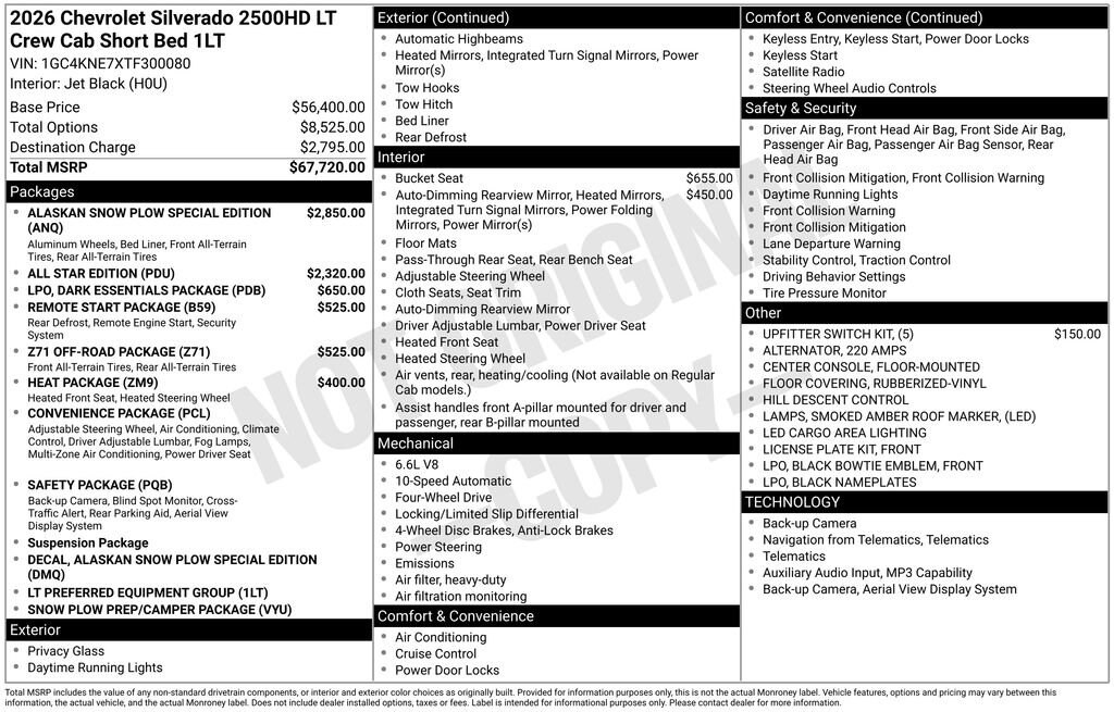 New 2026 Chevrolet Silverado 2500 HD LT Truck