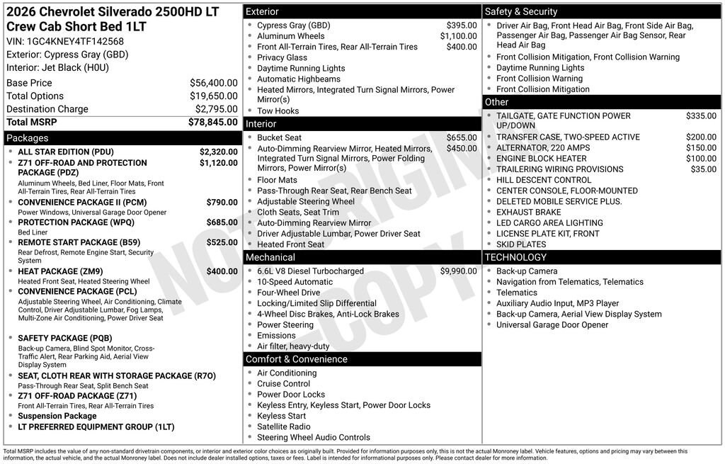 New 2026 Chevrolet Silverado 2500 HD LT Truck