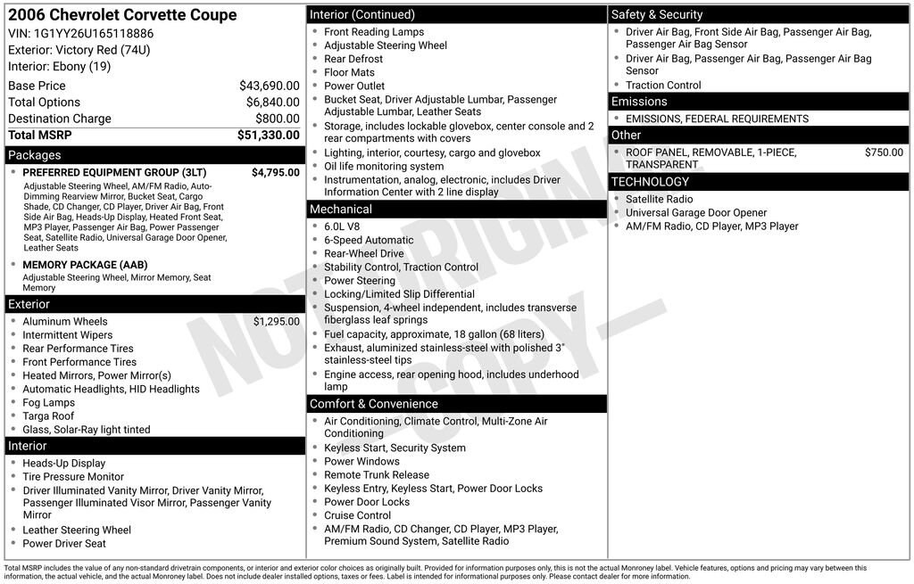 Used 2006 Chevrolet Corvette Performance