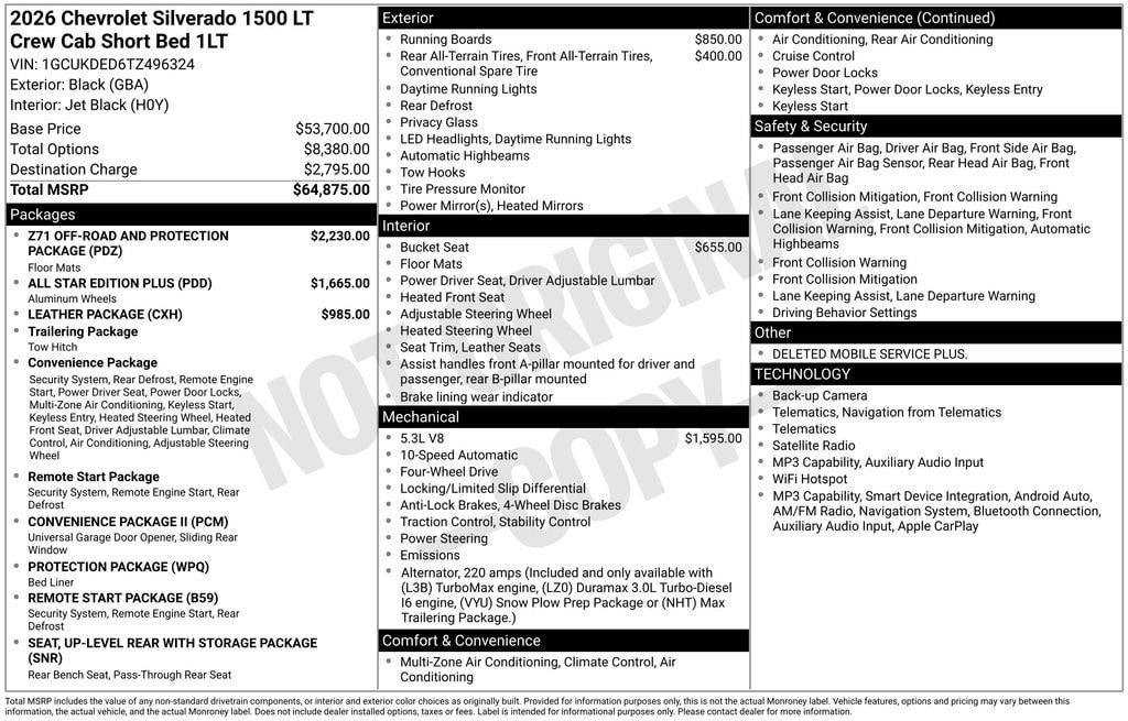 New 2026 Chevrolet Silverado 1500 LT Truck