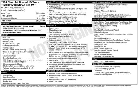 2024 Chevrolet Silverado EV Work Truck Truck