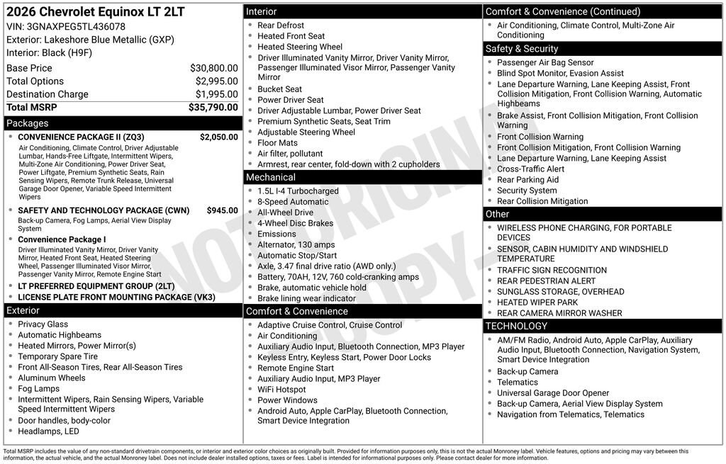 New 2026 Chevrolet Equinox LT SUV