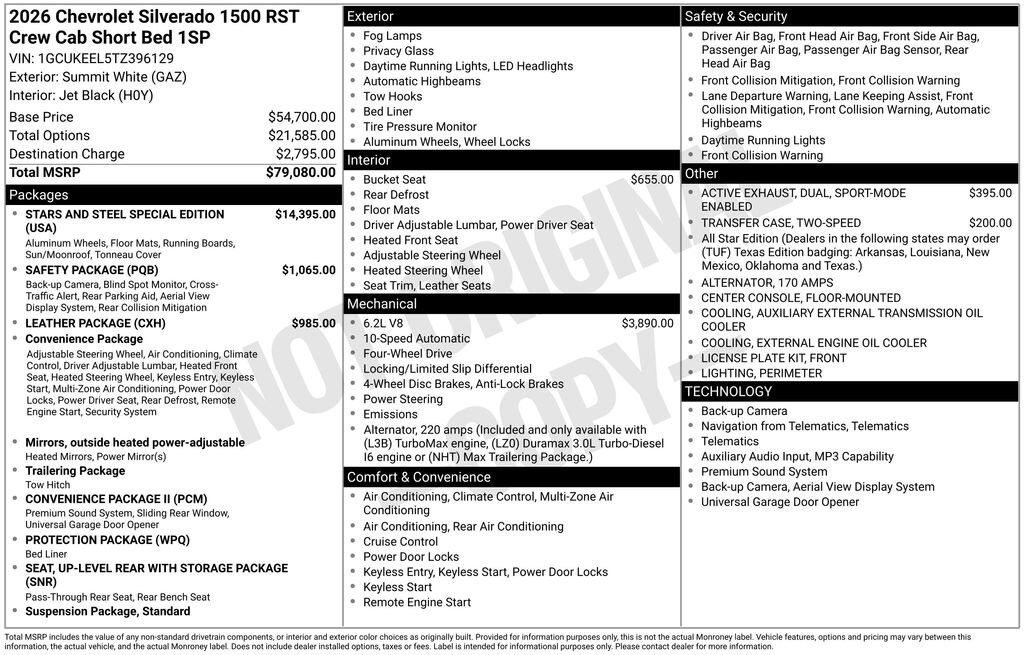 New 2026 Chevrolet Silverado 1500 RST Truck