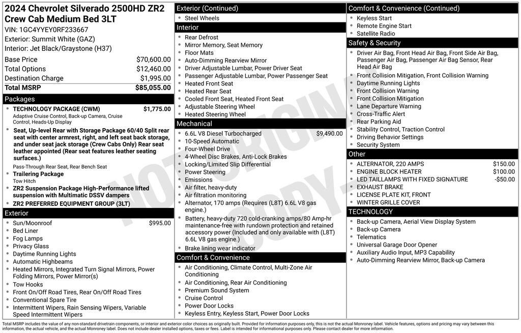 Used 2024 Chevrolet Silverado 2500 HD ZR2 Truck