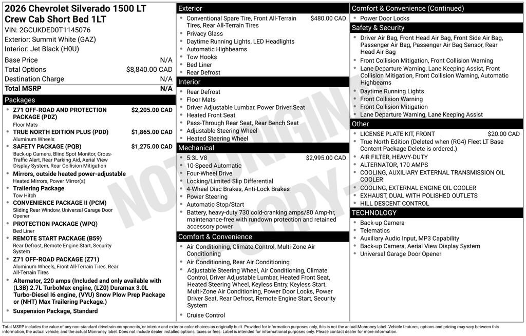 New 2026 Chevrolet Silverado 1500 LT Truck