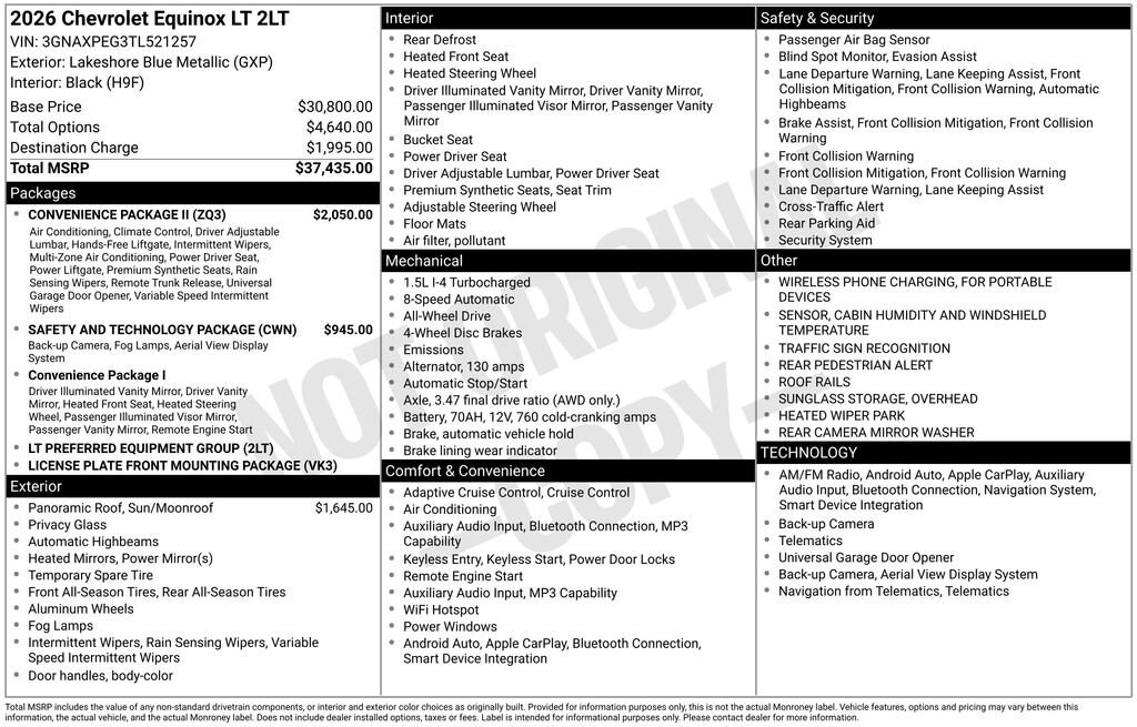 New 2026 Chevrolet Equinox LT SUV