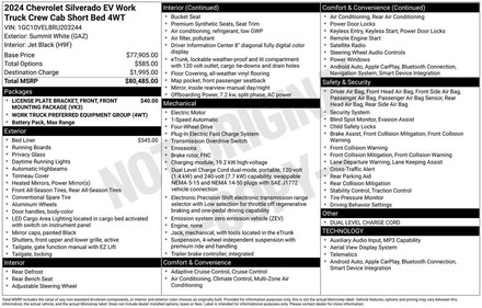 2024 Chevrolet Silverado EV Work Truck Truck