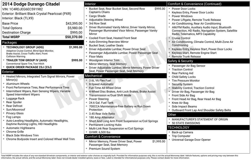 Used 2014 Dodge Durango Citadel