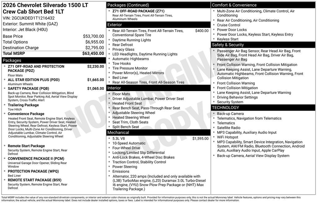 New 2026 Chevrolet Silverado 1500 LT Truck