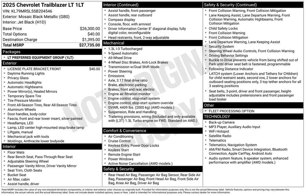 Used 2025 Chevrolet Trailblazer LT SUV