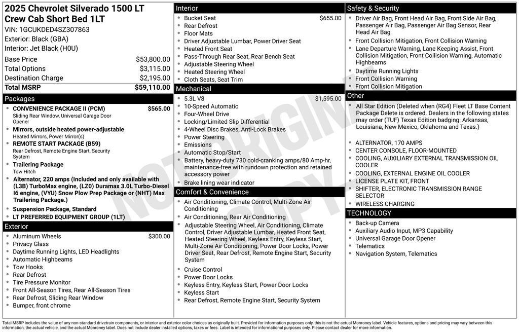 New 2025 Chevrolet Silverado 1500 LT Truck