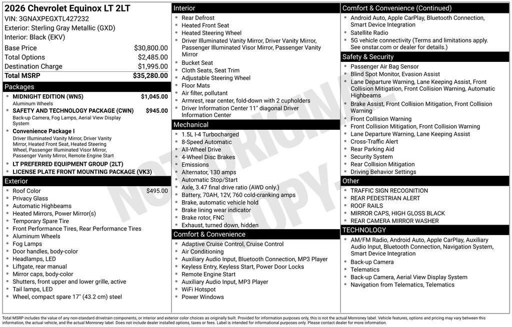 New 2026 Chevrolet Equinox LT SUV