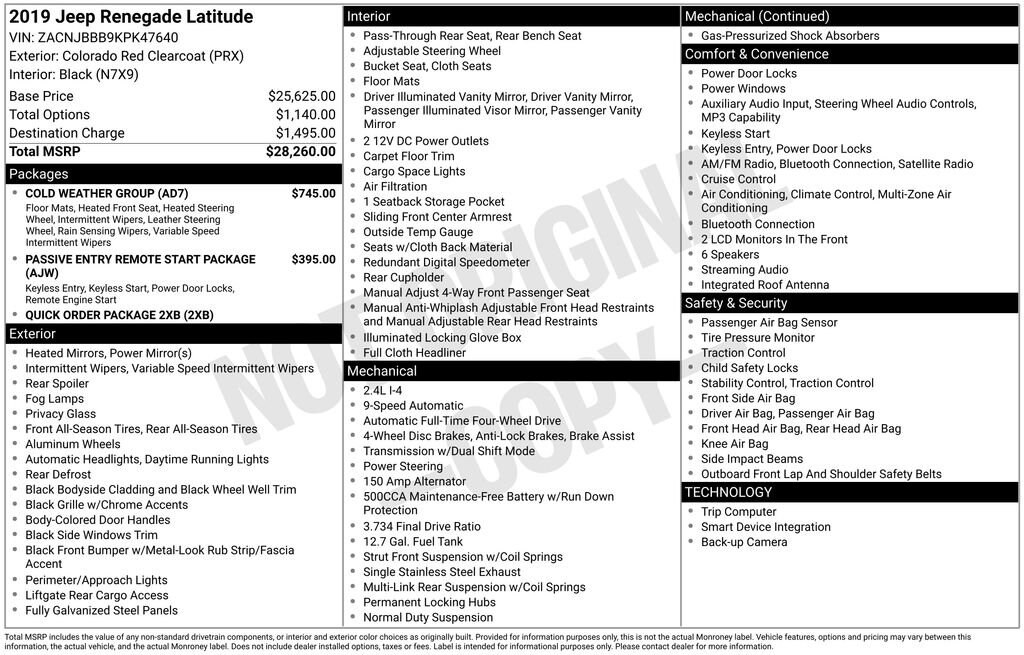 Used 2019 Jeep Renegade Latitude