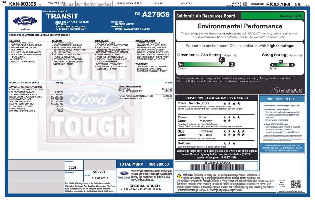 Used 2024 Ford Transit Passenger Wagon XL