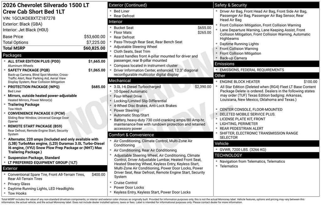 New 2026 Chevrolet Silverado 1500 LT Truck