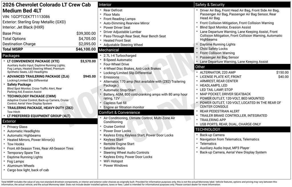 New 2026 Chevrolet Colorado LT Truck