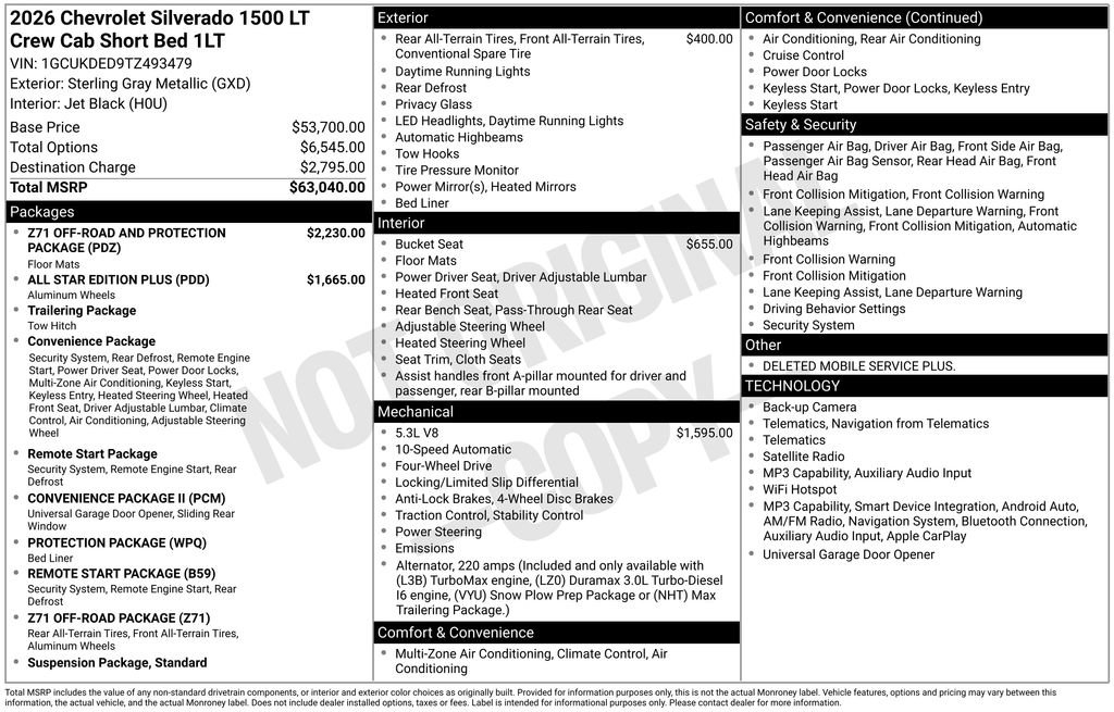 New 2026 Chevrolet Silverado 1500 LT Truck
