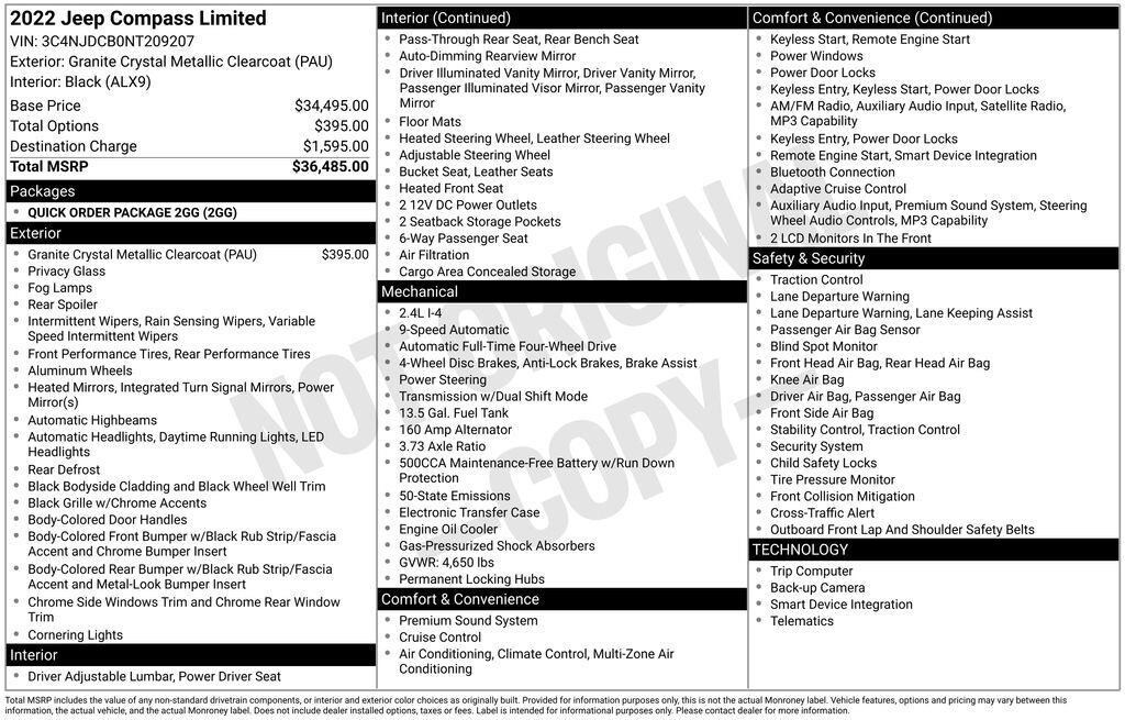 Used 2022 Jeep Compass Limited
