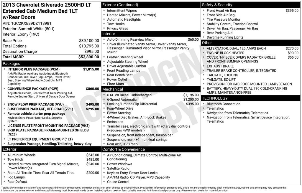 Used 2013 Chevrolet Silverado 2500 HD LT Truck