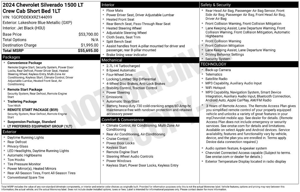 Used 2024 Chevrolet Silverado 1500 LT Truck