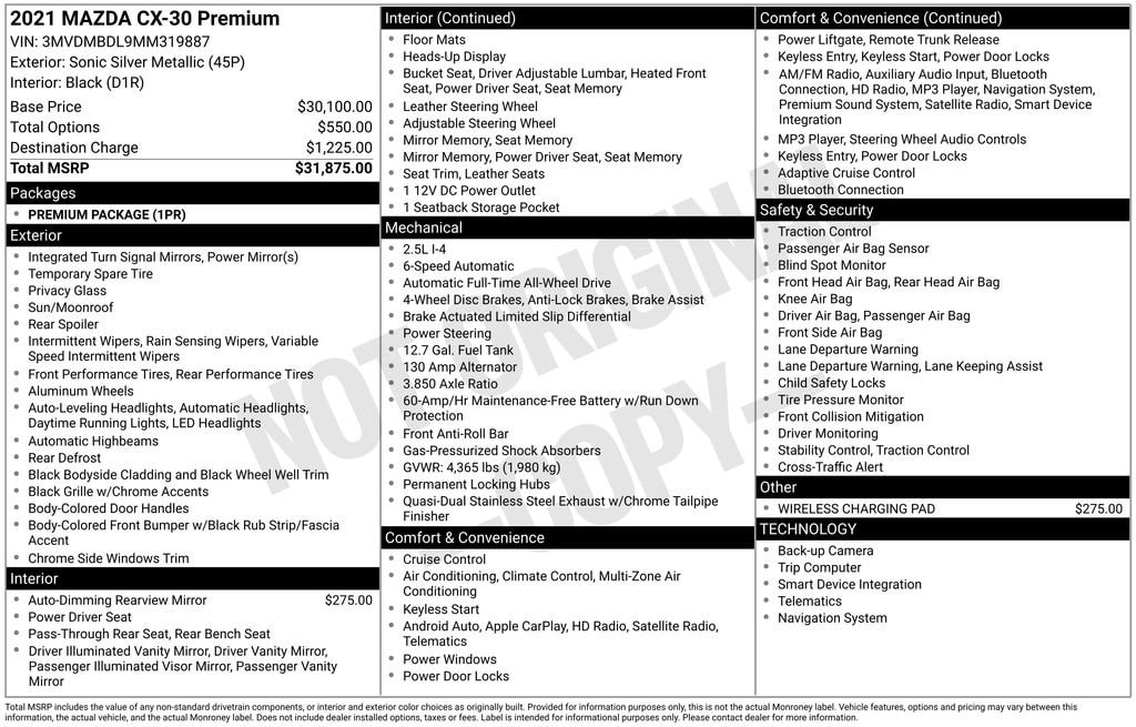 Used 2021 Mazda CX-30 Premium