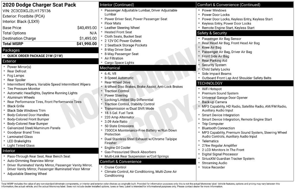 Used 2020 Dodge Charger Scat Pack