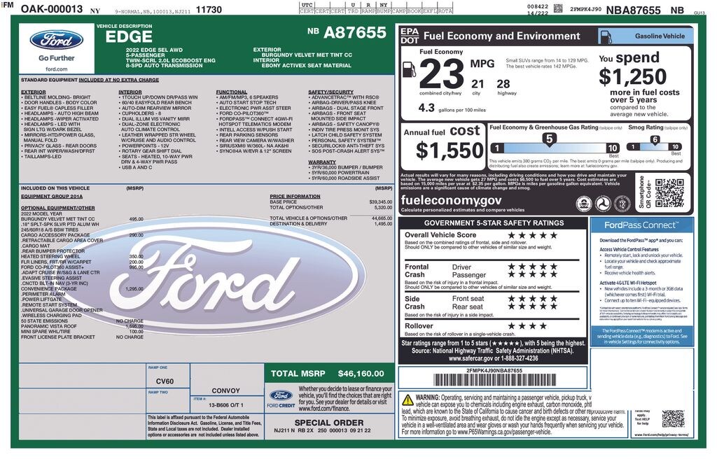 Used 2022 Ford Edge SUV