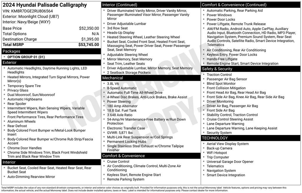 Used 2024 Hyundai Palisade Calligraphy SUV