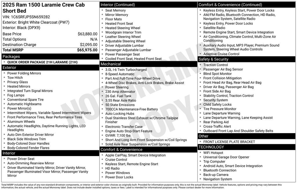 Used 2025 Ram 1500 Laramie Truck Crew Cab