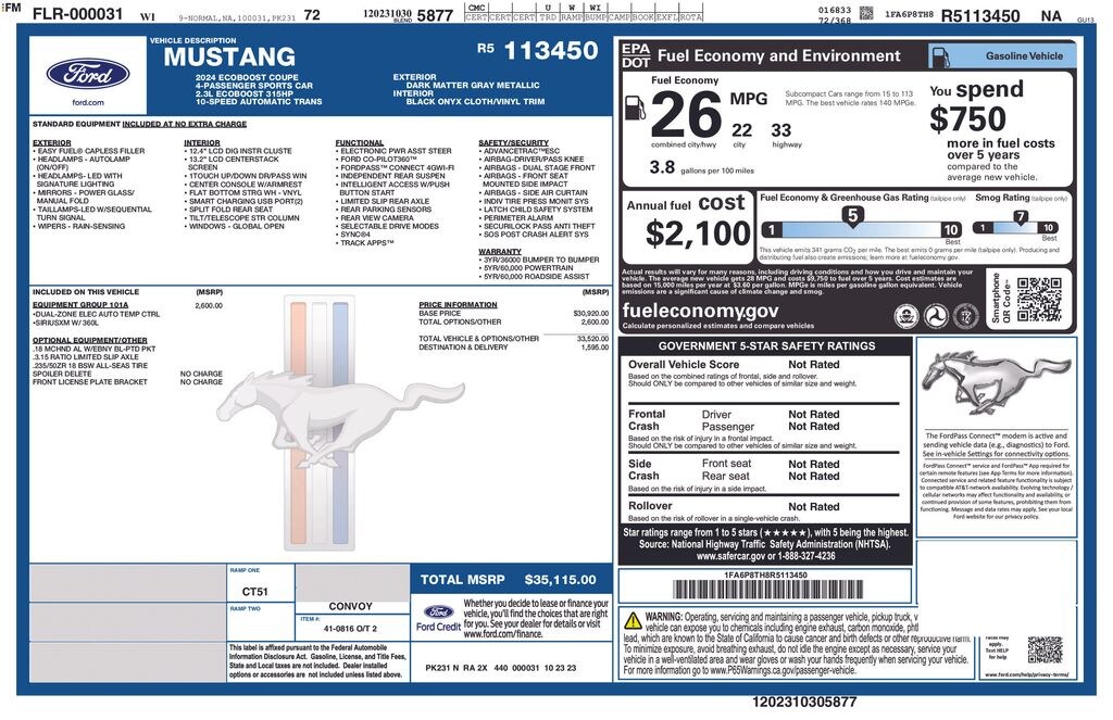 Used 2024 Ford Mustang Coupe