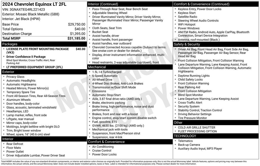 Used 2024 Chevrolet Equinox LT w/2FL SUV