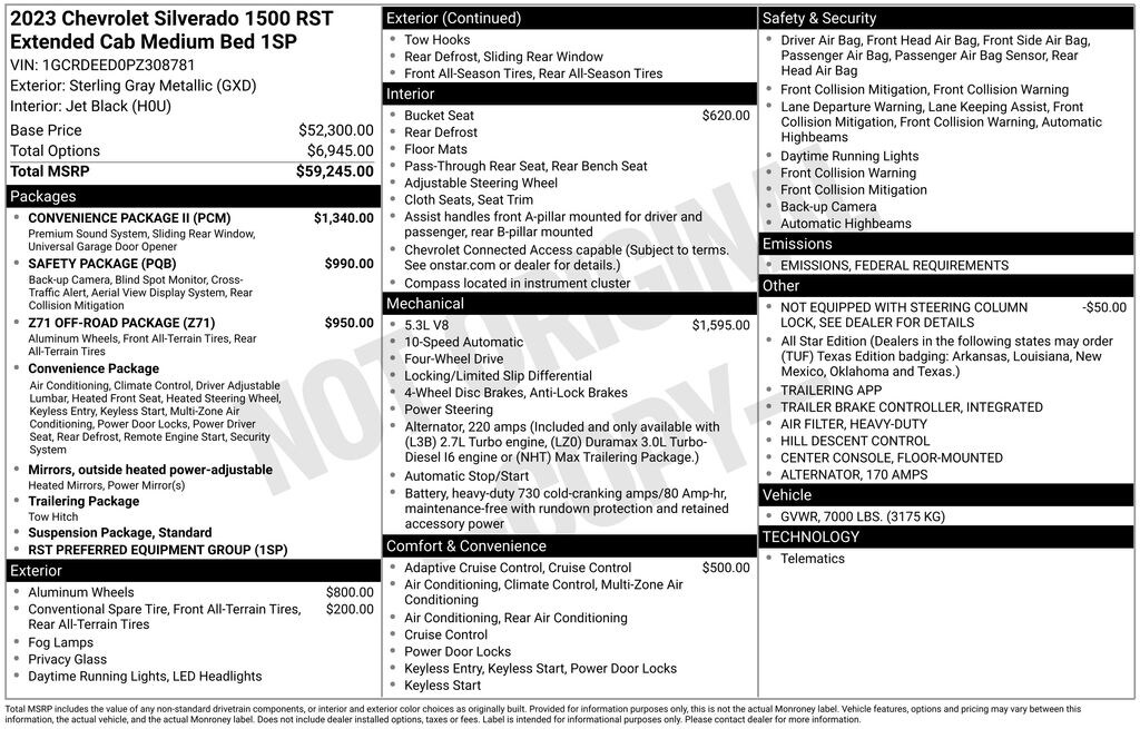 Used 2023 Chevrolet Silverado 1500 RST Truck Double Cab