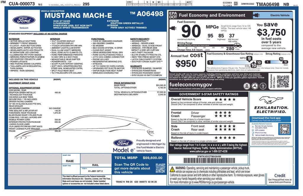 New 2026 Ford Mustang Mach-E GT SUV