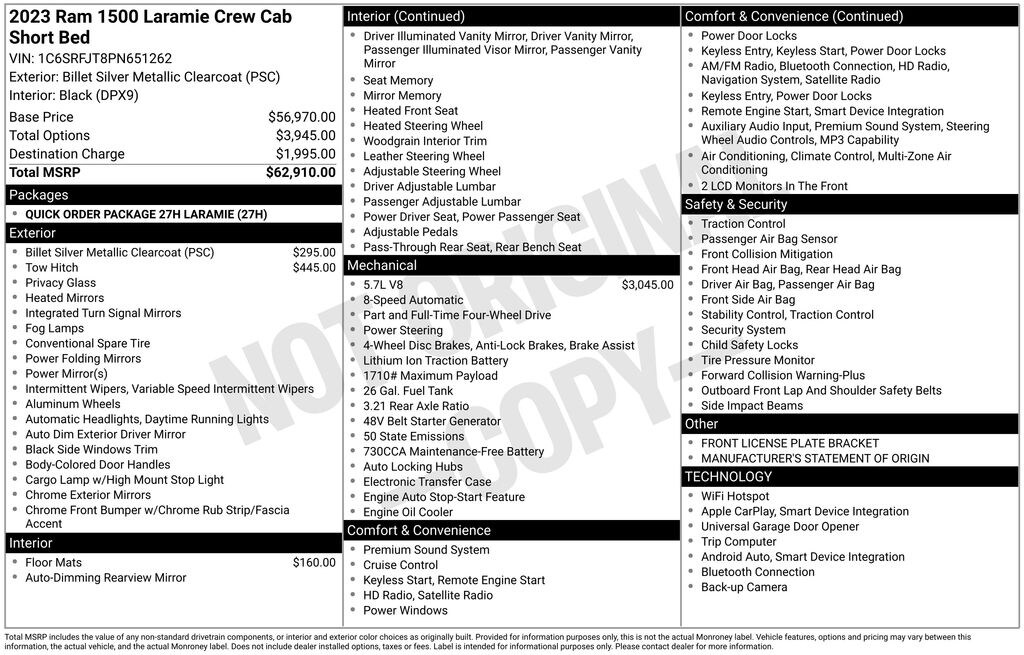 Used 2023 Ram 1500 Laramie Truck Crew Cab