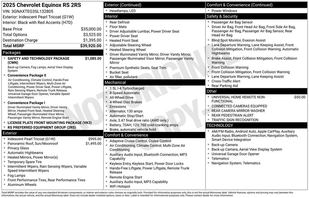 Used 2025 Chevrolet Equinox RS SUV