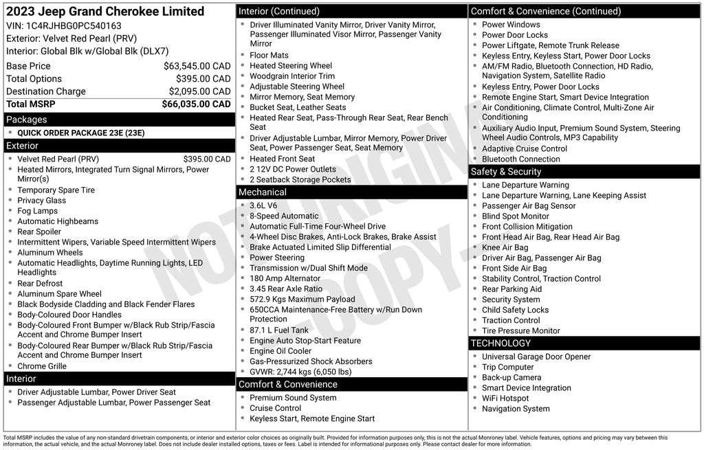 Used 2023 Jeep Grand Cherokee Limited SUV