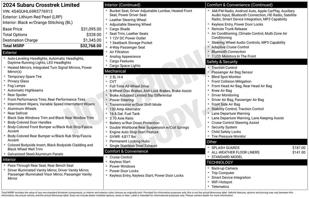 Used 2024 Subaru Crosstrek Limited SUV
