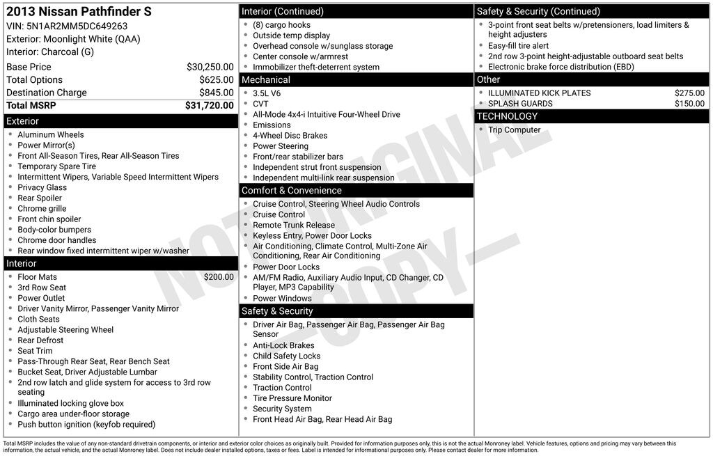 Used 2013 Nissan Pathfinder S SUV