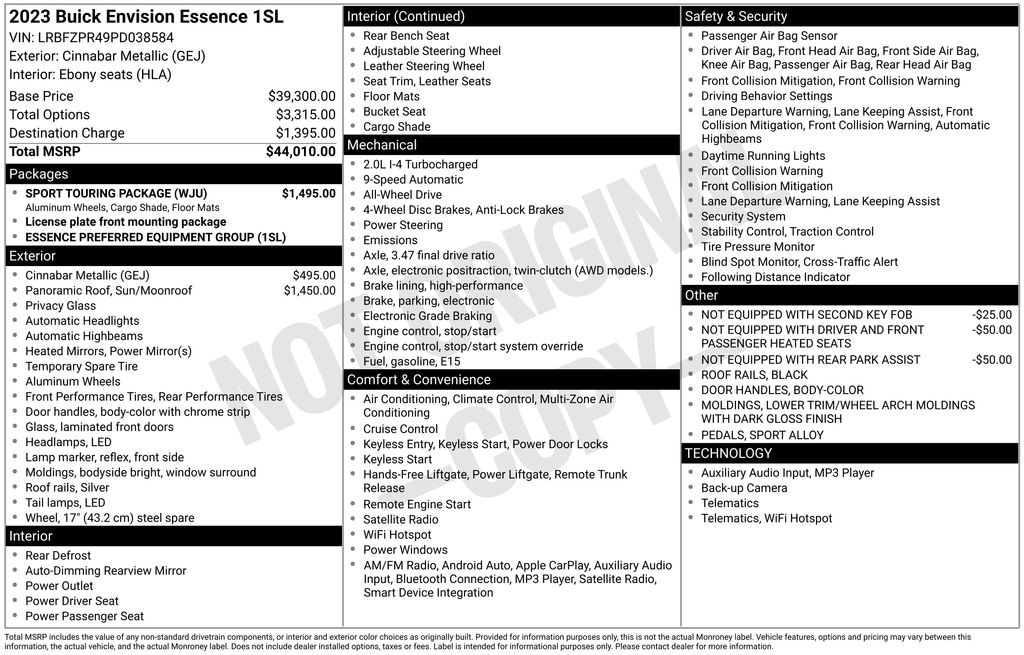 Used 2023 Buick Envision Essence SUV