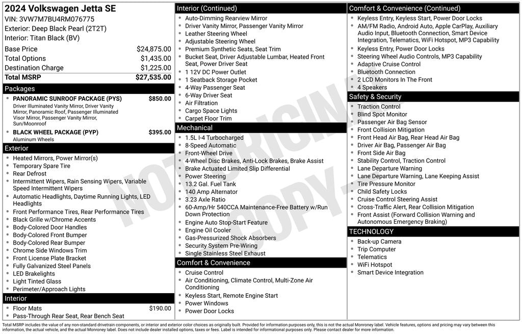 Used 2024 Volkswagen Jetta 1.5T SE Sedan
